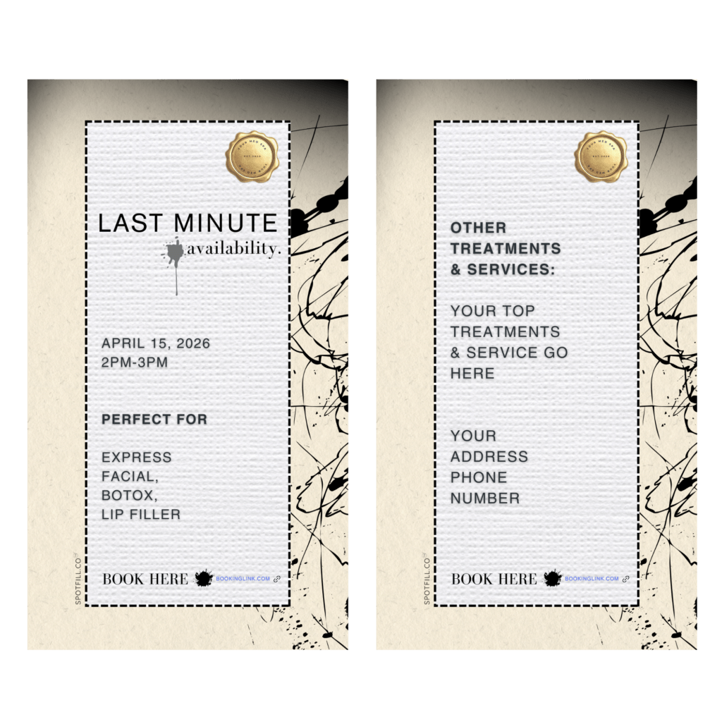 SpotFill Alure Atelier luxury template medical spa Instagram Story